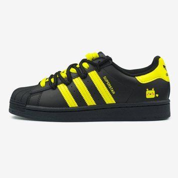 Adidas Superstar Pokemon Black Yellow Custom 1081 фото