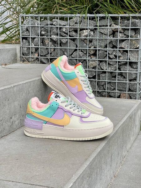 Nike Air Force 1 Shadow Fur Pale Ivory 2497_1070 фото