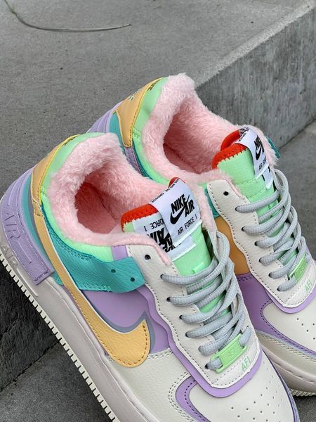 Nike Air Force 1 Shadow Fur Pale Ivory 2497_1070 фото