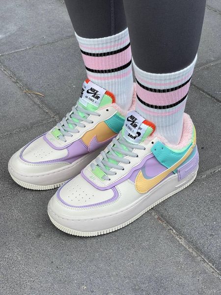 Nike Air Force 1 Shadow Fur Pale Ivory 2497_1070 фото