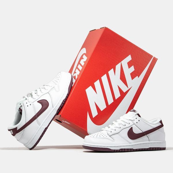 Nike SB Dunk Low White Bordo 2177_672 фото