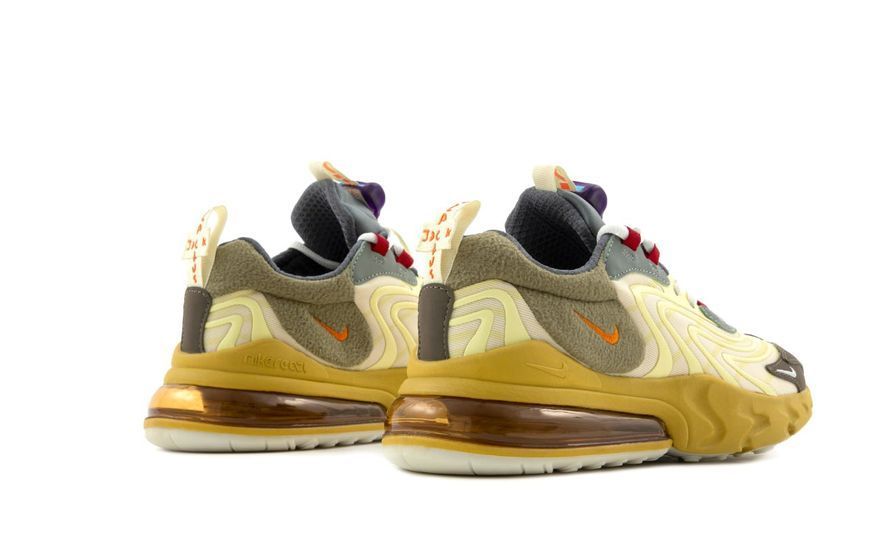 Nike Air Max 270 React x Travis Scott Yellow Beige 1990_889 фото