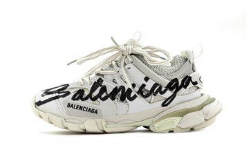 Balenciaga Track Dirty White Black Logo 15325 фото